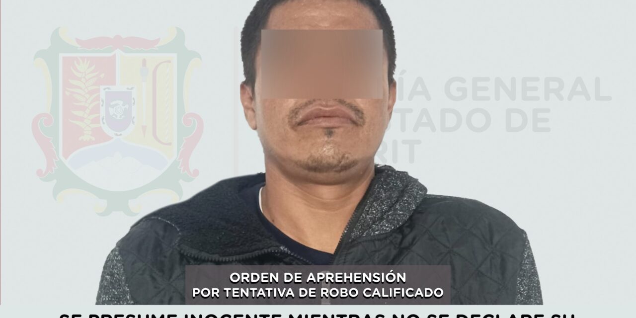 DETENIDO EN TEPIC POR TENTATIVA DE ROBO CALIFICADO