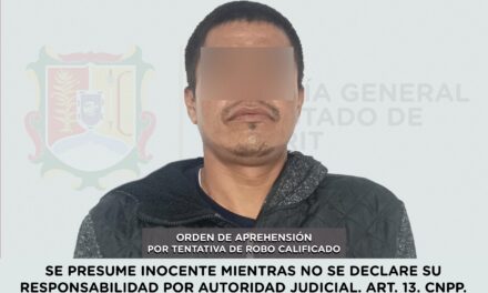 DETENIDO EN TEPIC POR TENTATIVA DE ROBO CALIFICADO