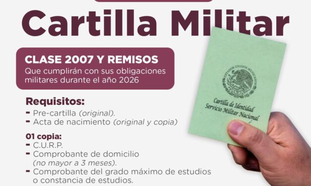 RECEPCIÓN DE CARTILLA MILITAR CLASE 2027 Y REMISOS