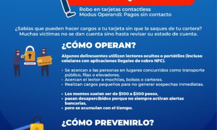 ¡ROBO EN TARJETAS SIN CONTACTO: PROTÉGETE!