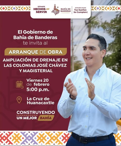 Estan invitados a un nuevo arranque de obra en La Cruz de Huanacaxtle