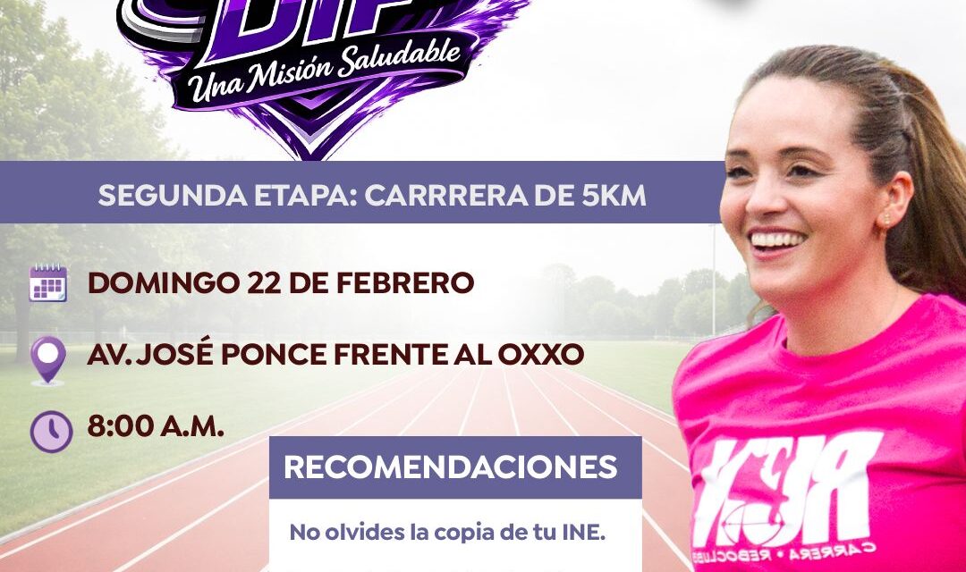 HÉCTOR SANTANA Y MARGUI ZÚÑIGA IMPULSAN LA SEGUNDA ETAPA DEL RETO DIF CON GRAN CARRERA 5K