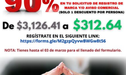 ¡APROVECHA EL 90% DE DESCUENTO EN EL REGISTRO DE TU MARCA!