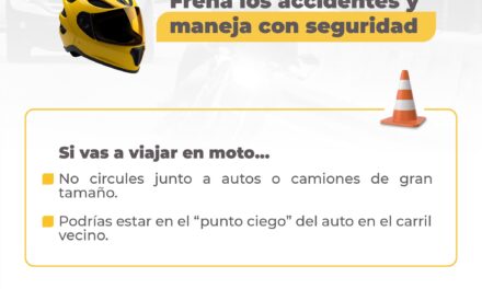 ¡USA CASCO Y FRENA LOS ACCIDENTES! TU SEGURIDAD ES PRIMERO