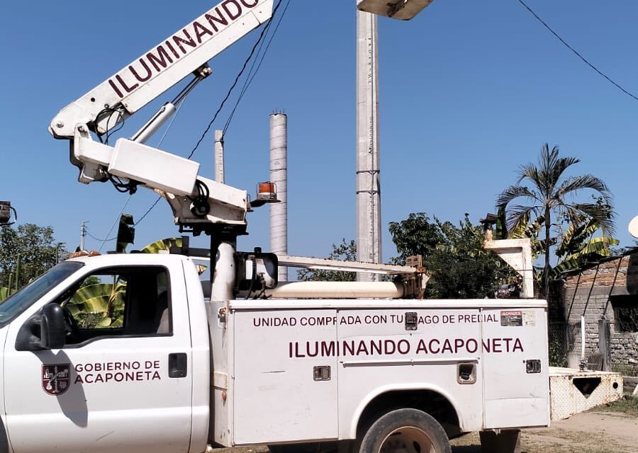 “ILUMINANDO ACAPONETA” LLEGA A SAN MIGUEL Y REFUERZA EL ALUMBRADO PÚBLICO