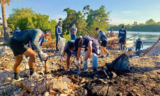 Gobierno Municipal recolecta 8.5 toneladas de residuos en Estero El Infiernillo durante jornada “Cuidemos los Manglares”