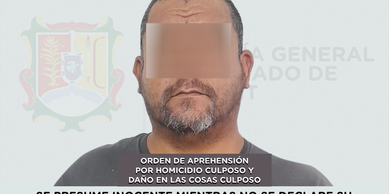 📢 #Boletín | DETENIDO POR HOMICIDIO CULPOSO Y DAÑO EN LAS COSAS CULPOSO