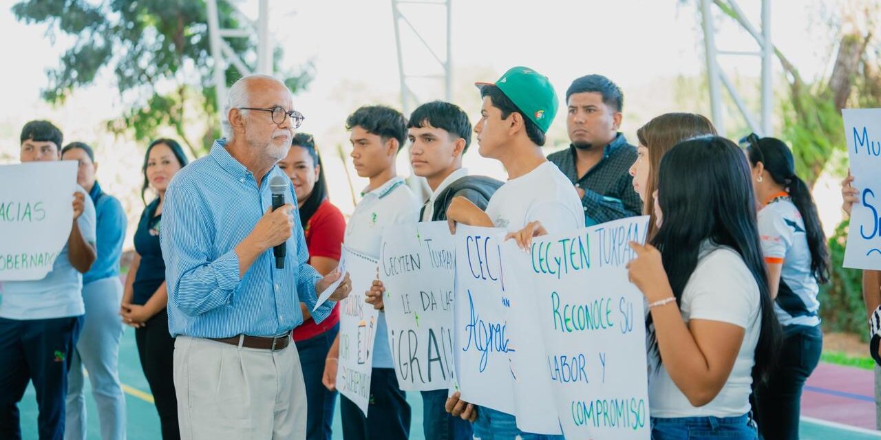 Navarro Quintero y Beatriz Estrada mejoran condiciones educativas en el CECyTEN No. 10 de Tuxpan