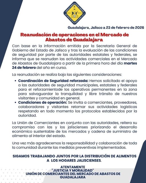 Regreso a la actividad comercial en Guadalajara