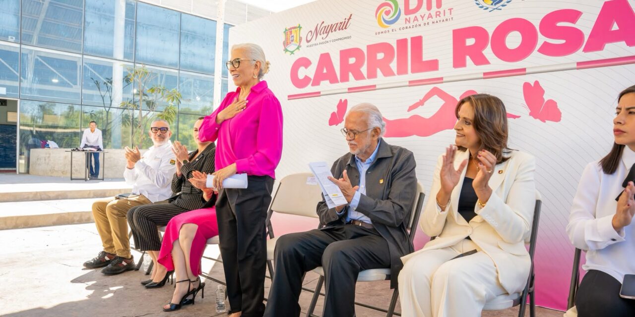 Beatriz Estrada y Miguel Ángel Navarro inauguran Carril Rosa
