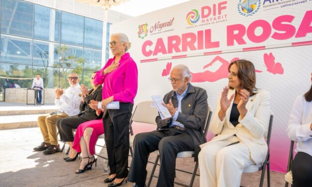 Beatriz Estrada y Miguel Ángel Navarro inauguran Carril Rosa