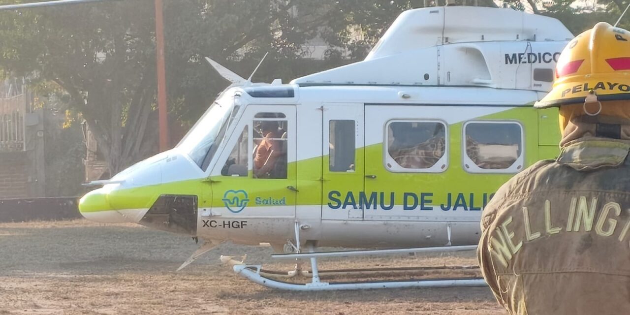 BRINDAN APOYO EN ARRIBO DE HELICÓPTERO DE EMERGENCIA PARA OPERACIÓN SEGURA