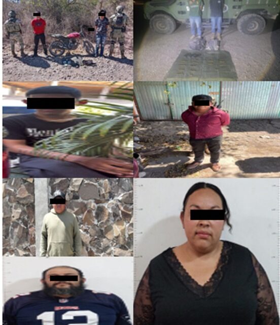 ASEGURAN ARMAS, DROGA Y DETIENEN A 11 PERSONAS EN OPERATIVOS EN NAYARIT