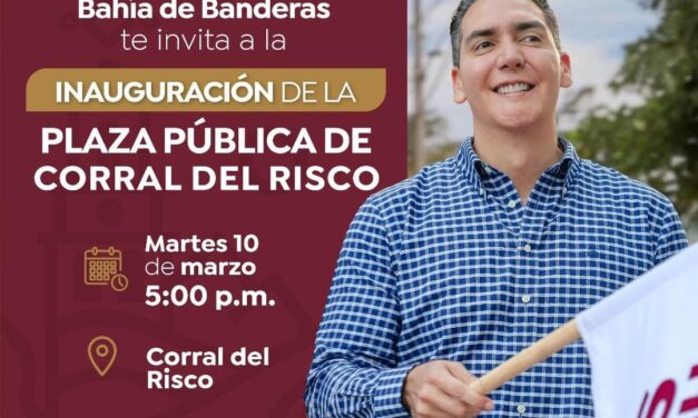 HÉCTOR SANTANA INVITA A LA INAUGURACIÓN DE LA PLAZA PÚBLICA DE CORRAL DEL RISCO