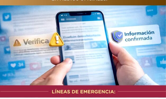 Miguel Ángel Navarro Quintero LLAMA A INFORMARSE EN CANALES OFICIALES Y REPORTAR EMERGENCIAS