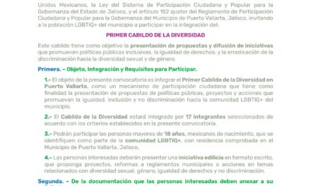PUERTO VALLARTA CONVOCA AL PRIMER CABILDO DE LA DIVERSIDAD 2026