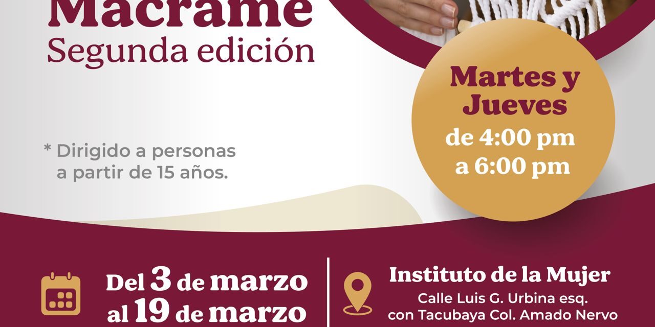 CURSO DE MACRAMÉ: SEGUNDA EDICIÓN