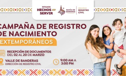 CONTINÚA LA CAMPAÑA DE REGISTRO DE NACIMIENTO EXTEMPORÁNEO