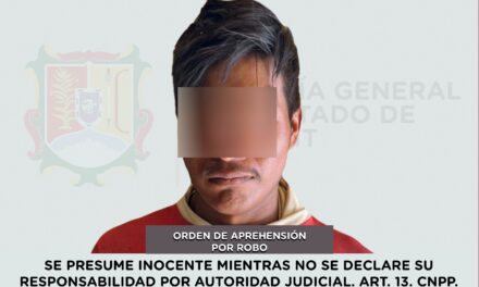 APREHENDIDO POR SU PROBABLE PARTICIPACIÓN EN EL DELITO DE ROBO