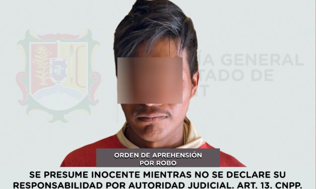 APREHENDIDO POR SU PROBABLE PARTICIPACIÓN EN EL DELITO DE ROBO