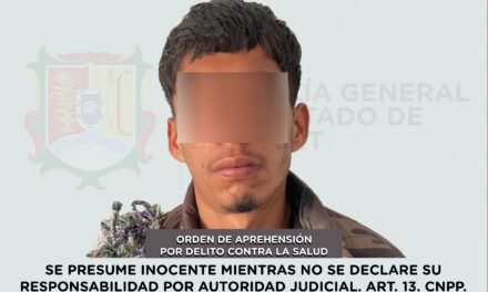 📢 #Boletín | DETENIDO EN TEPIC POR DELITO CONTRA LA SALUD