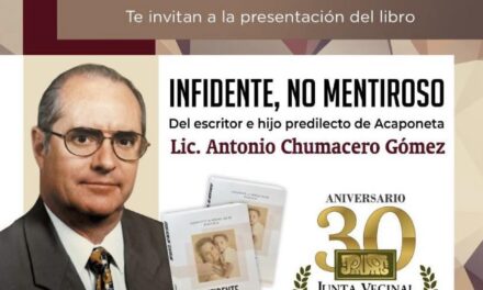 PRESENTACIÓN DEL LIBRO “INFIDENTE, NO MENTIROSO” EN ACAPONETA