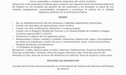 NAYARIT IMPULSA LA CALIDAD TURÍSTICA CON LA CERTIFICACIÓN PUNTO LIMPIO