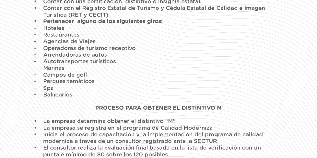 IMPULSAN EN NAYARIT LA CERTIFICACIÓN “DISTINTIVO M” PARA ELEVAR LA CALIDAD TURÍSTICA