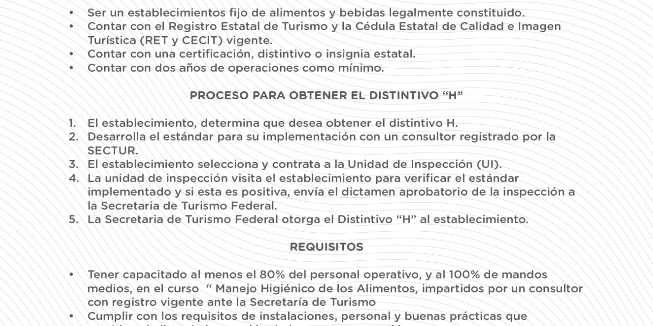 INVITAN A ESTABLECIMIENTOS DE NAYARIT A OBTENER EL DISTINTIVO “H” DE HIGIENE ALIMENTARIA