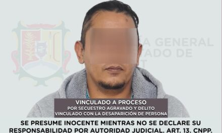 VINCULADO A PROCESO POR SECUESTRO AGRAVADO Y DESAPARICIÓN DE PERSONA