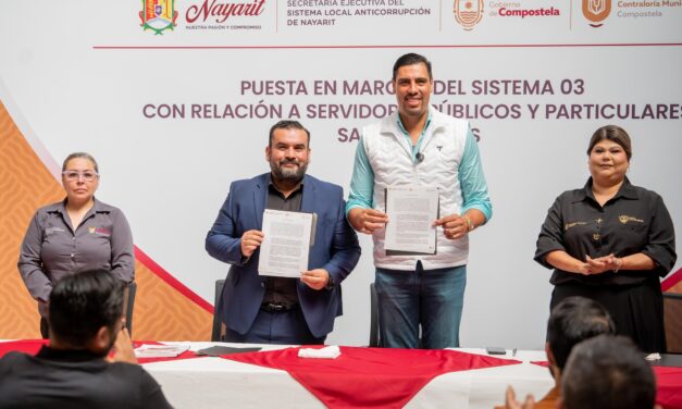 ¡COMPOSTELA PRIMER MUNICIPIO EN FIRMAR EL CONVENIO DEL SISTEMA 03!
