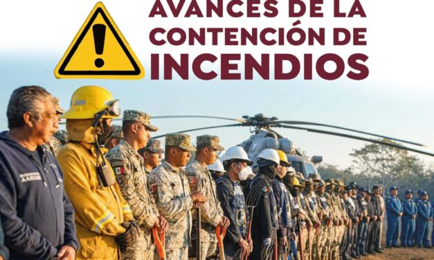 CONTINÚAN AVANCES EN LA CONTENCIÓN DEL INCENDIO FORESTAL EN LA CRUZ DE HUANACAXTLE