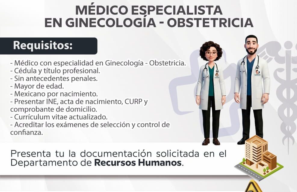 CONVOCATORIA: FISCALÍA DE NAYARIT BUSCA MÉDICO ESPECIALISTA EN GINECOLOGÍA Y OBSTETRICIA