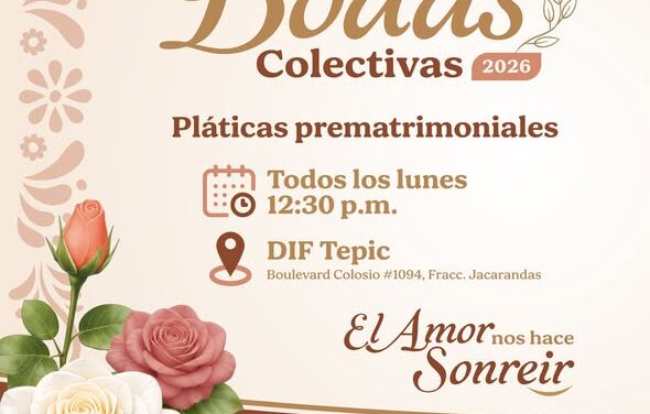 Gobierno de Tepic invita a participar en la campaña de Matrimonios Colectivos Gratuitos 2026