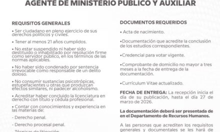 Convoca la Fiscalía General del Estado de Nayarit a egresados de Derecho a participar en proceso de selección