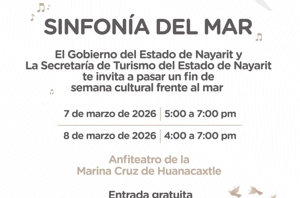 Invita Gobierno de Nayarit a disfrutar del evento cultural gratuito “Sinfonía del Mar”