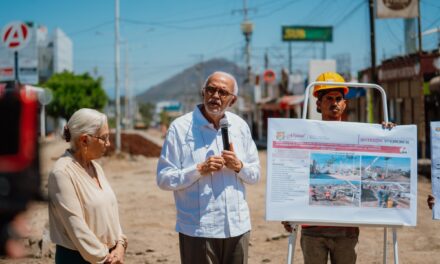 Supervisan Miguel Ángel Navarro y Beatriz Estrada avances en la rehabilitación de la avenida Jacarandas en Tepic