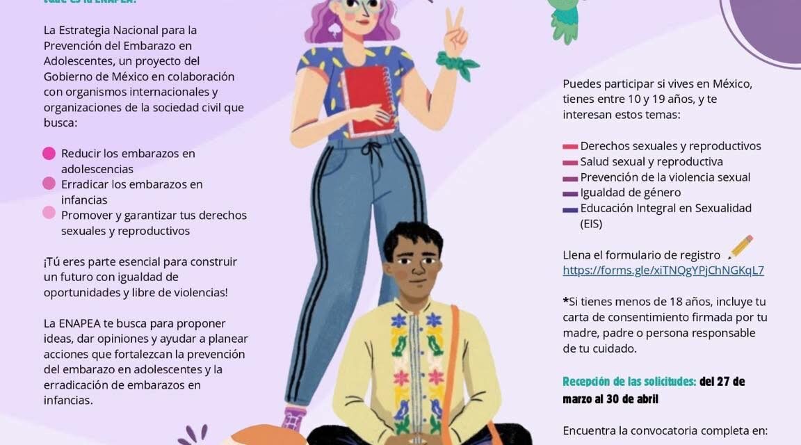 ¡JÓVENES DE 10 A 19 AÑOS, PARTICIPEN EN LA ENAPEA!