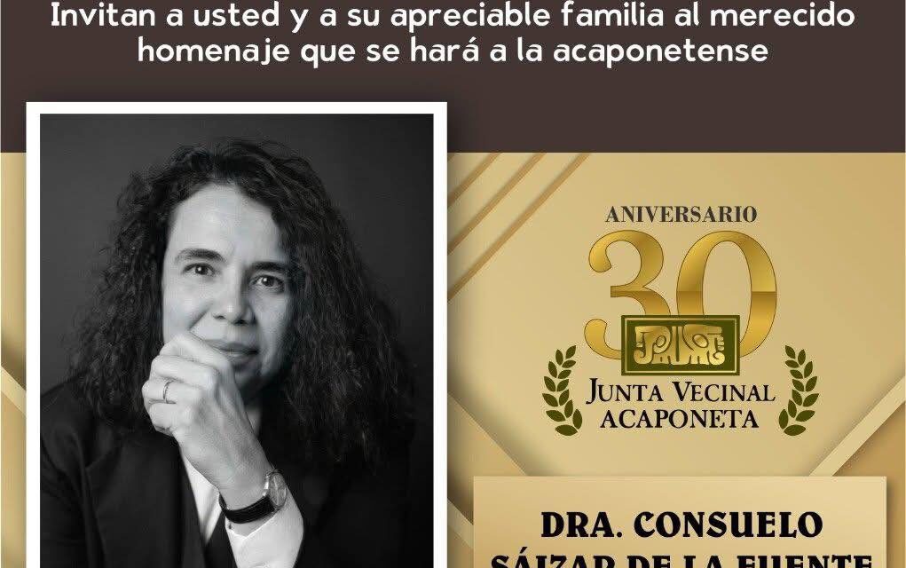 ¡HOY! HOMENAJE A LA DRA. CONSUELO SÁIZAR EN ACAPONETA