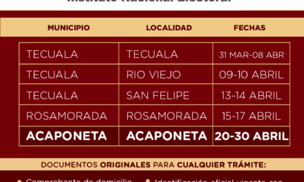 INFORMACIÓN IMPORTANTE DEL MÓDULO DEL INE: HORARIOS Y REQUISITOS