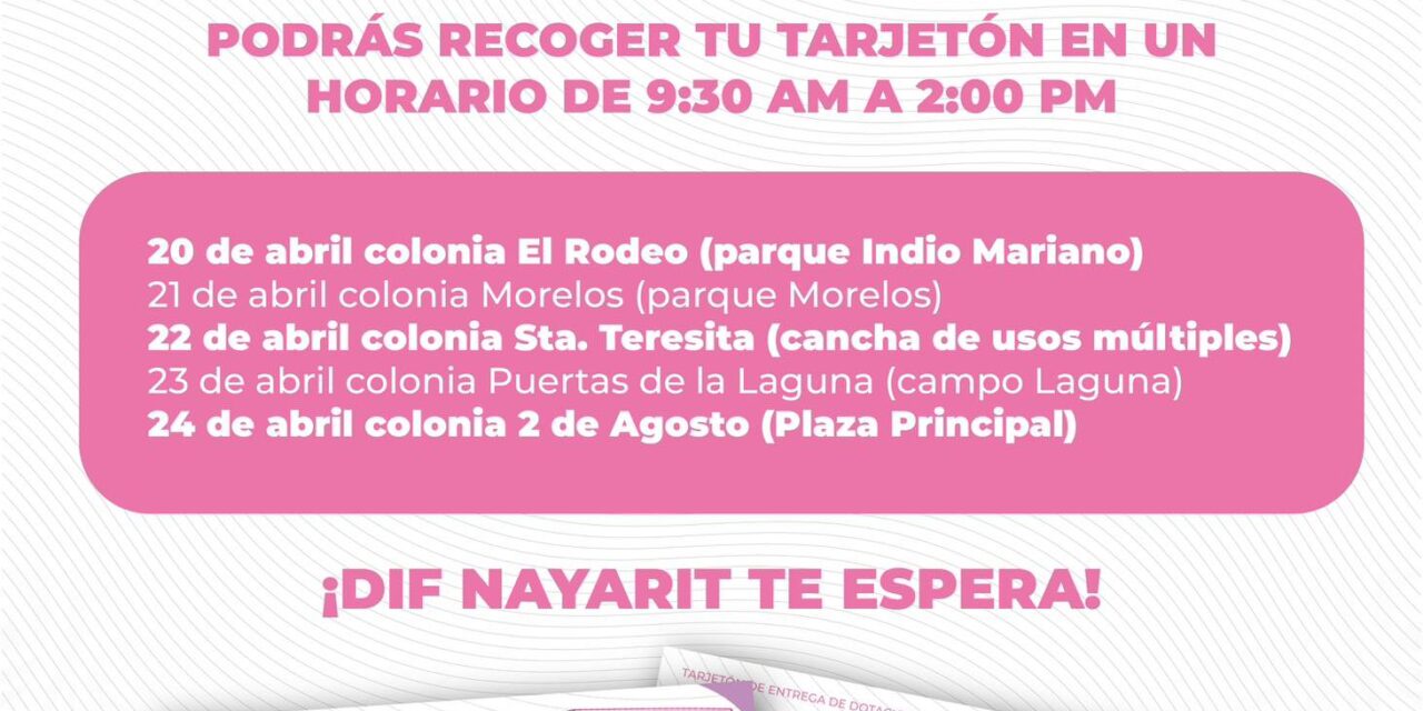 ¡Atención a las y los beneficiarios del PAB en Tepic!