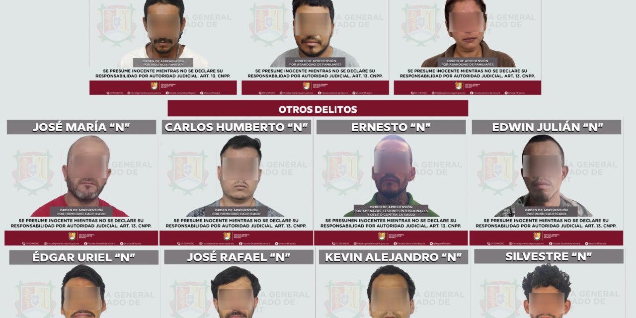 CUMPLIMENTA FGEN 29 ÓRDENES DE APREHENSIÓN EN DIVERSOS MUNICIPIOS DE NAYARIT