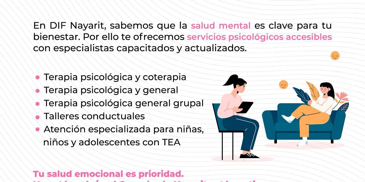 DIF Nayarit fortalece tu bienestar emocional con terapias psicológicas