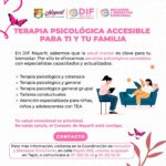 DIF Nayarit fortalece tu bienestar emocional con terapias psicológicas