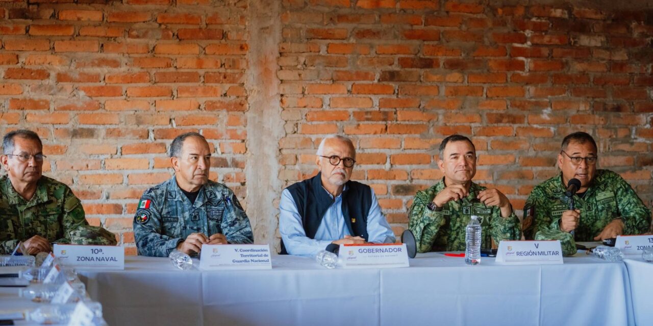 Miguel Ángel Navarro encabeza sesión de la Mesa de Seguridad en Del Nayar