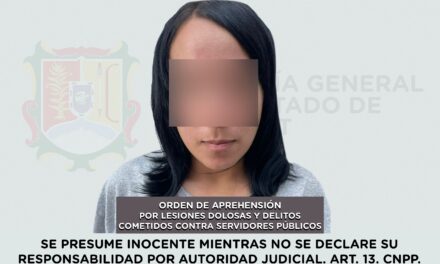 APREHENDIDA POR ⁠LESIONES DOLOSAS Y DELITOS COMETIDOS CONTRA SERVIDORES PÚBLICOS