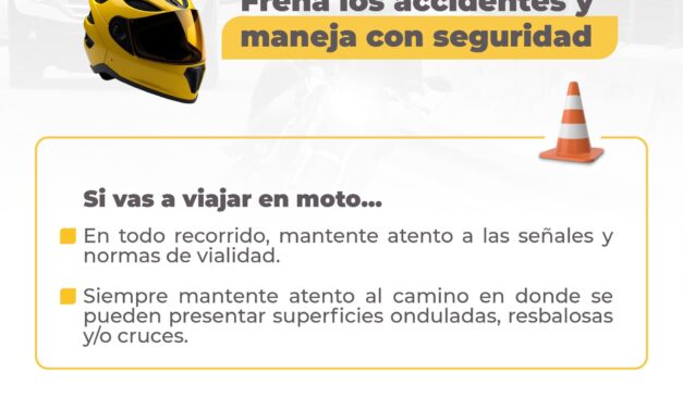 ¡USA EL CASCO Y FRENA LOS ACCIDENTES VIALES!