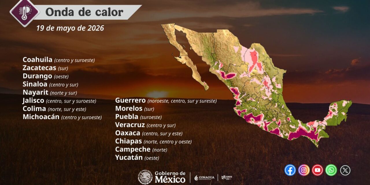 ¡ALERTAN POR AMBIENTE EXTREMADAMENTE CALUROSO Y OLA DE CALOR EN MÉXICO!
