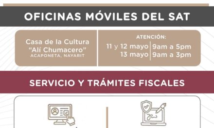 ¡JORNADA ITINERANTE DEL SAT LLEGA A ACAPONETA CON TRÁMITES Y SERVICIOS!
