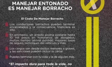 ¡MANEJAR “ENTONADO” ES MANEJAR BORRACHO! NO ARRIESGUES TU VIDA